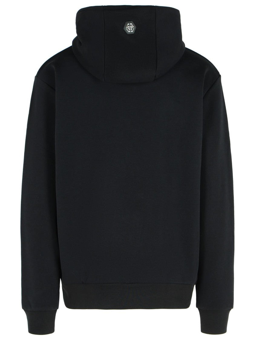 Philipp Plein Black Cotton Blend Sweatshirt