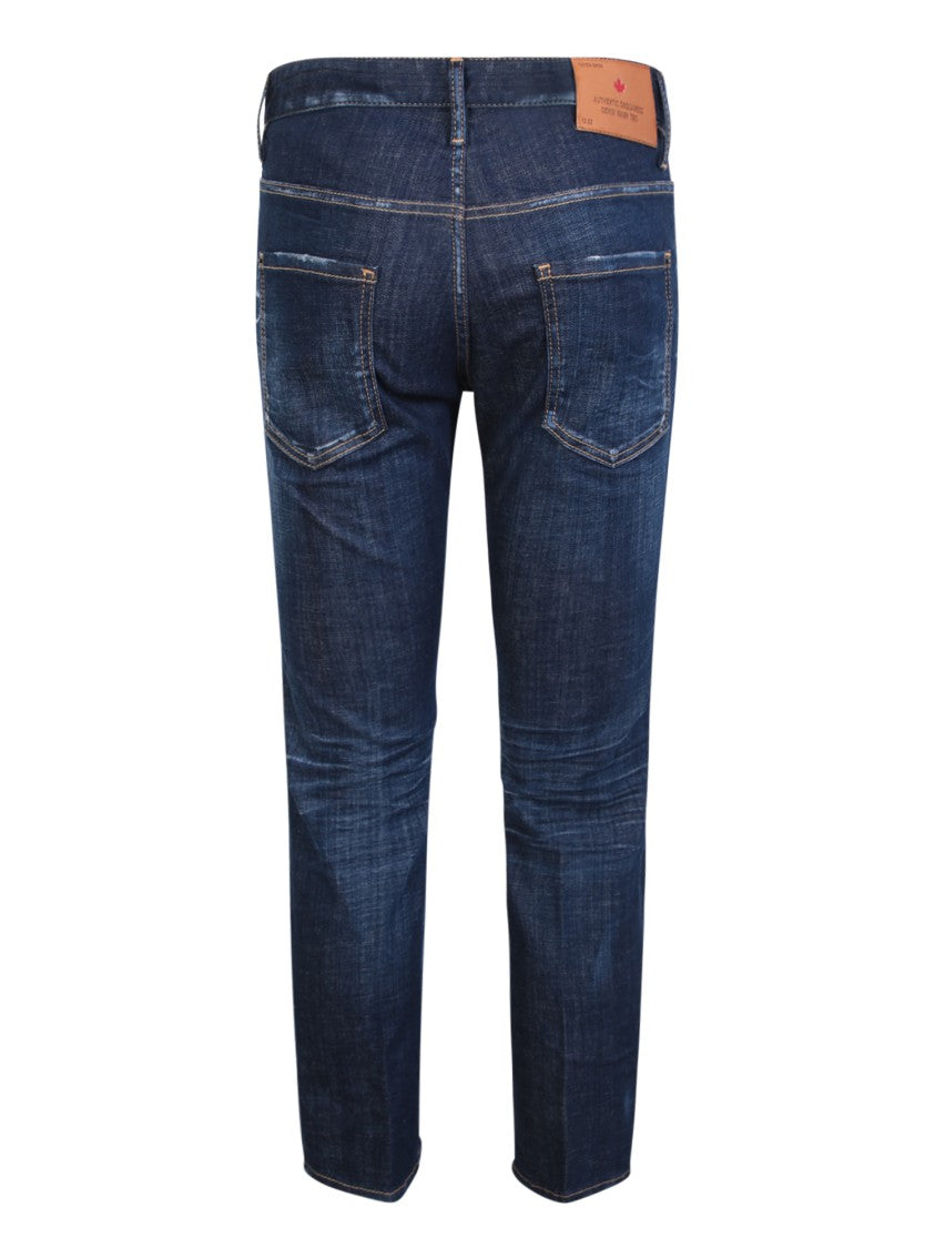 Dsquared2 Blue Mid-Rise Jeans