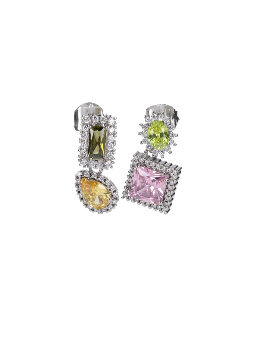 Maison Margiela Silver Brass Cluster Earrings