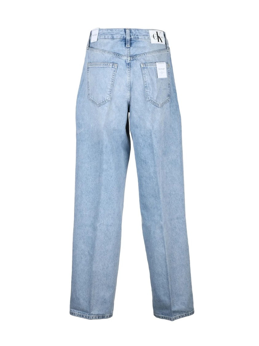 Calvin Klein Jeans Light Blue Cotton Rigid Jeans