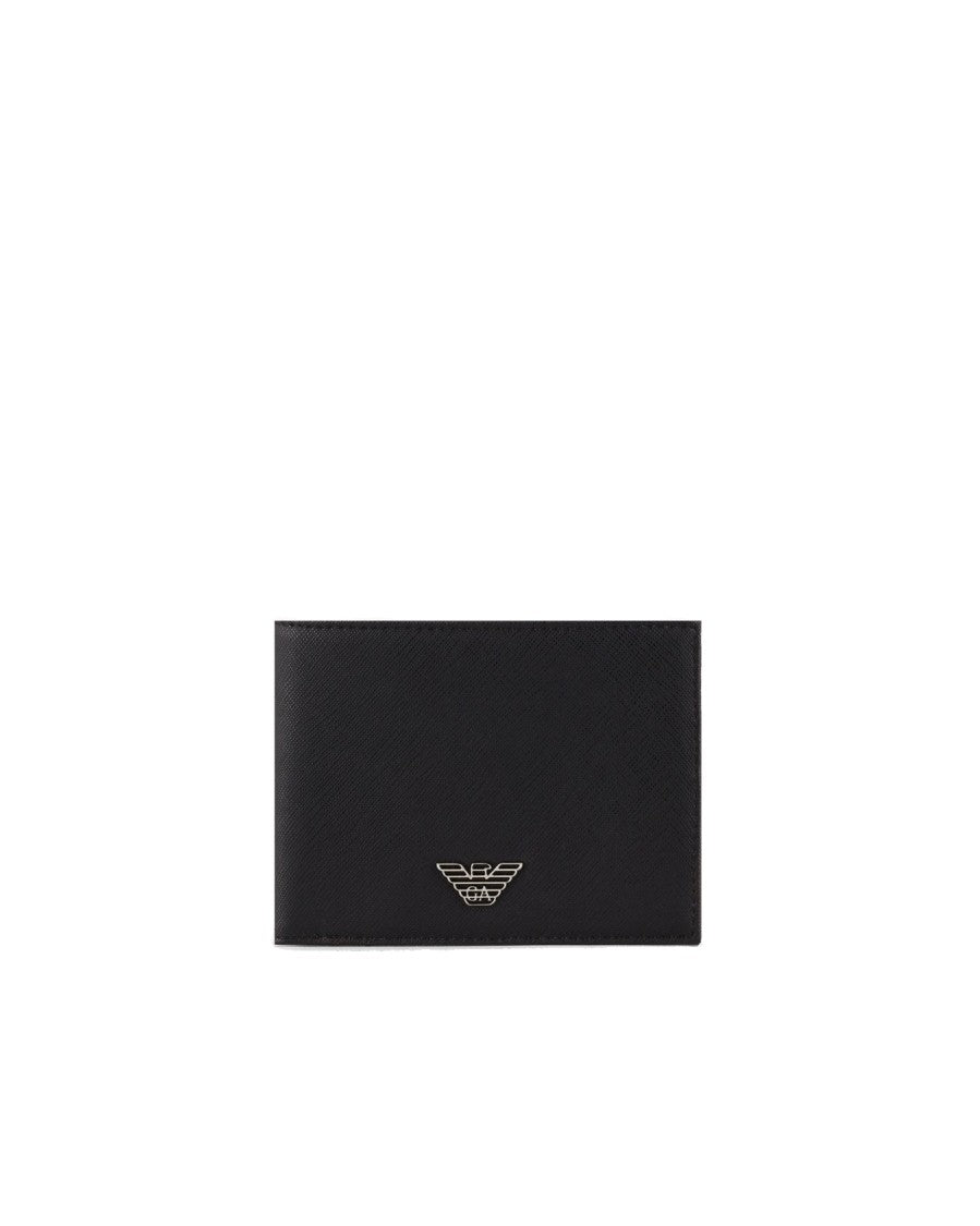 Emporio Armani Saffiano Leather Wallet With Eagle Plaque
