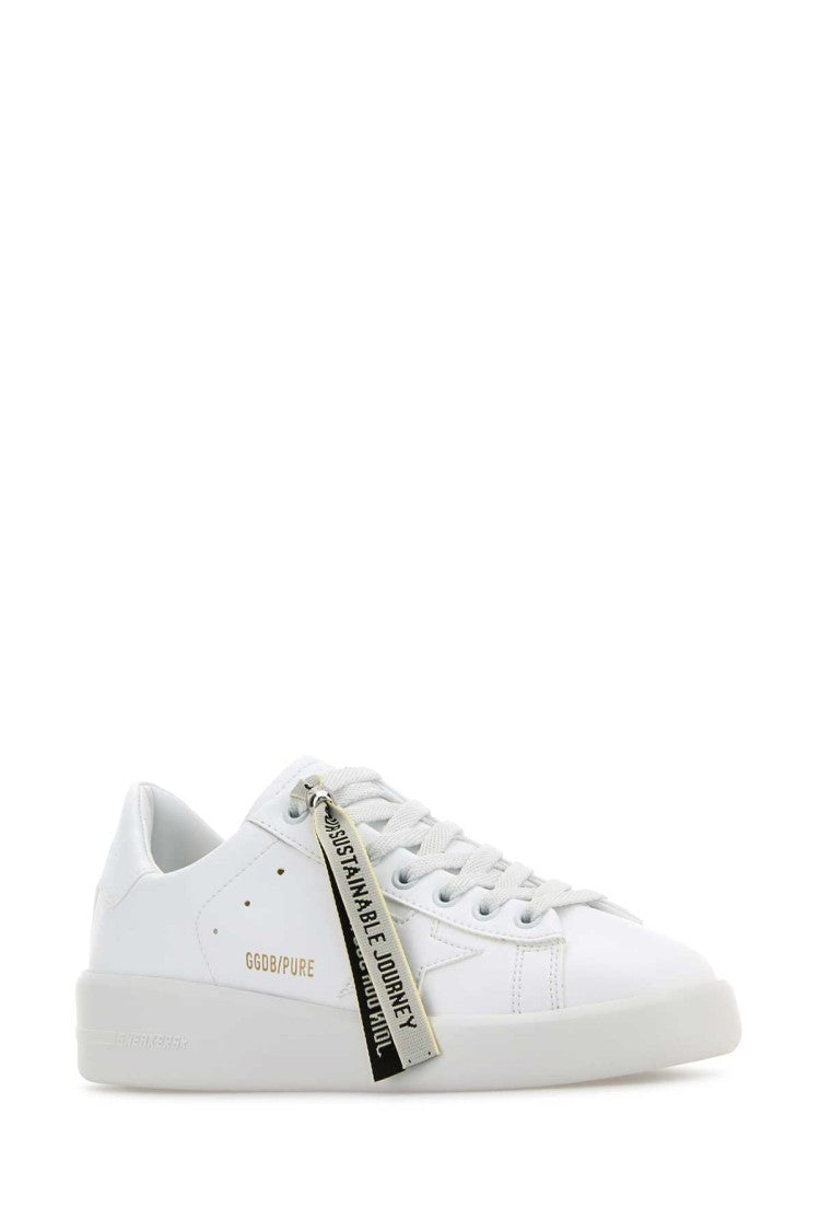 Golden Goose White Leather Sneakers With Minimalist Design