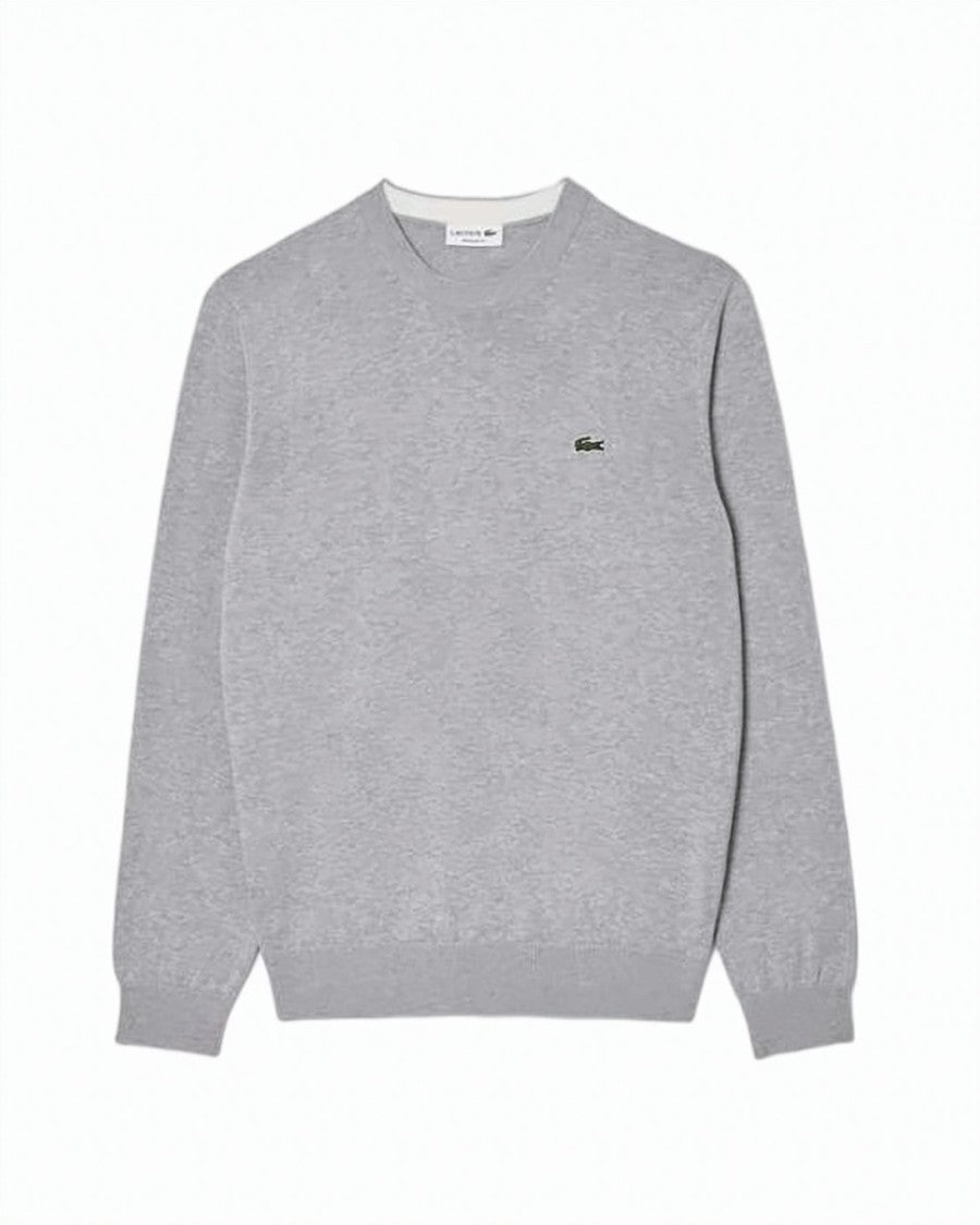 Lacoste Classic Crew Neck Sweater With Ribbed Cuffs