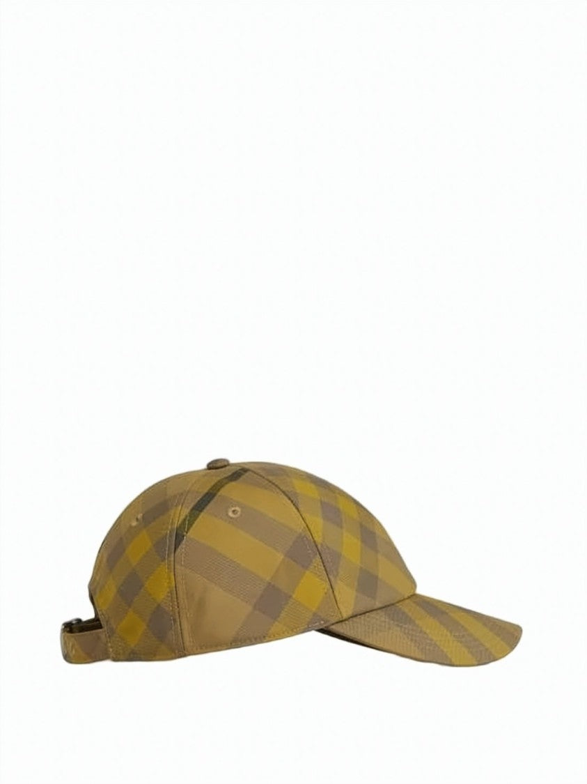 Burberry Structured Brown Check Pattern Burberry Baseball Cap