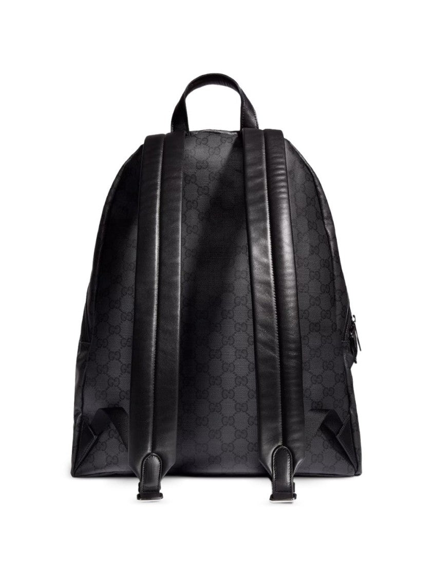 Gucci Black Monogram Rounded Top Backpack