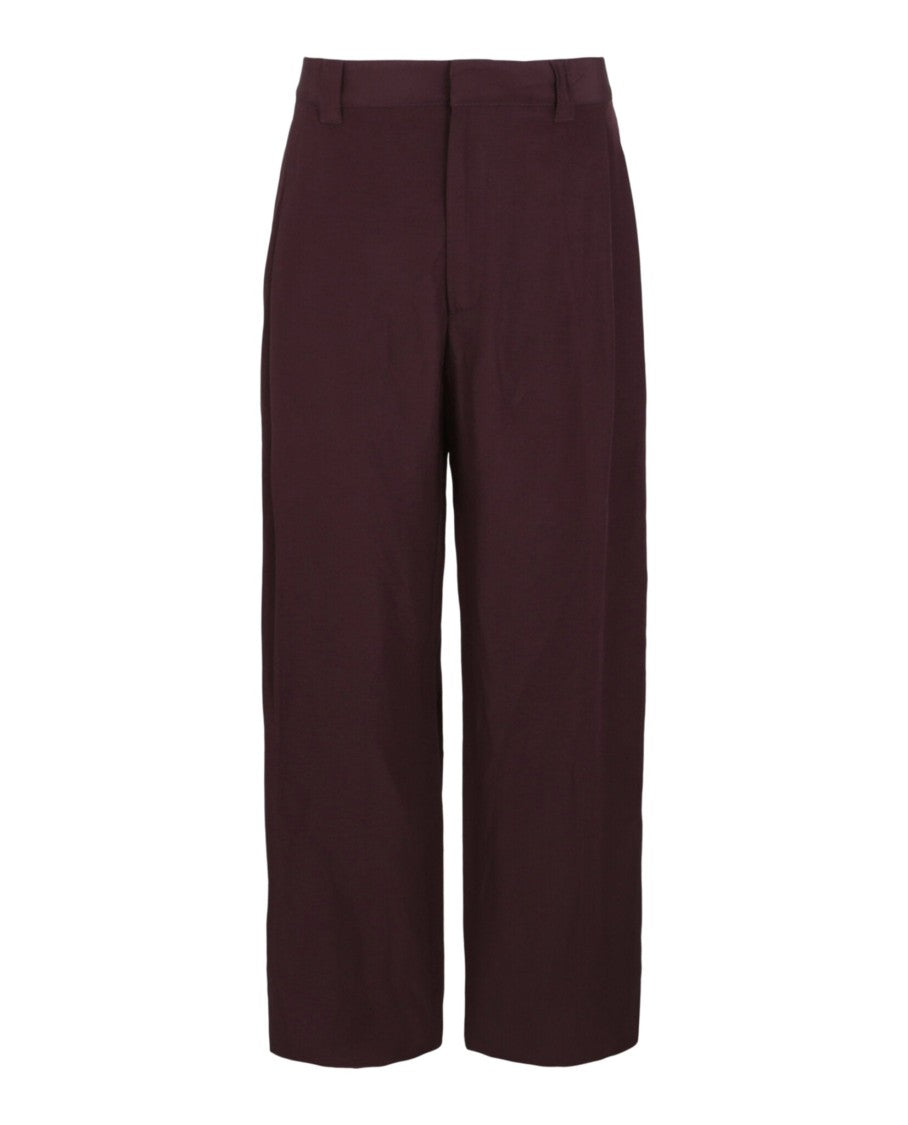 Ferragamo Mid-Rise Wide-Leg Trousers With Contrasting Side Stripes