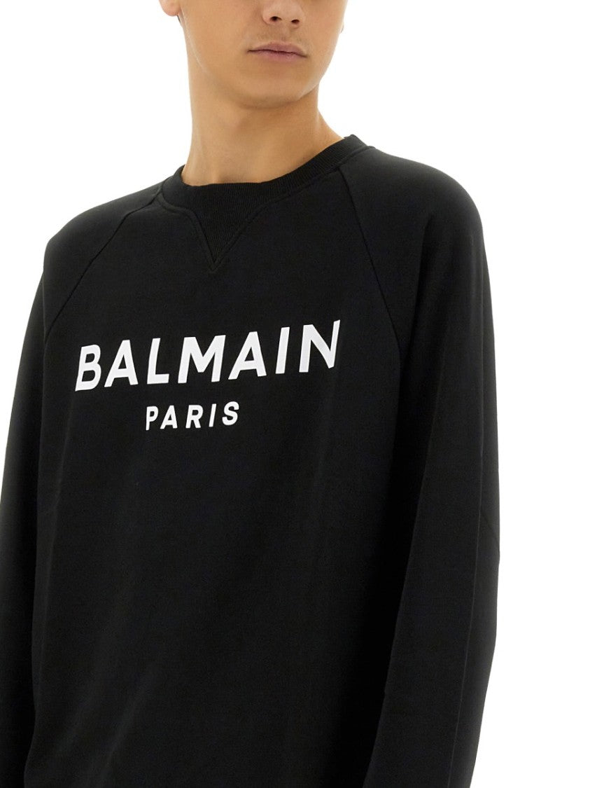 Balmain Relaxed Fit Black Sweatshirt