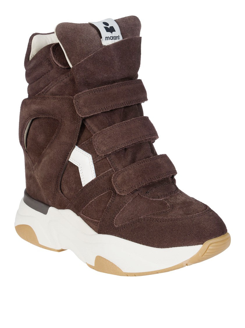Isabel Marant Balskee-Gz Chunky High-Top Leather Sneakers