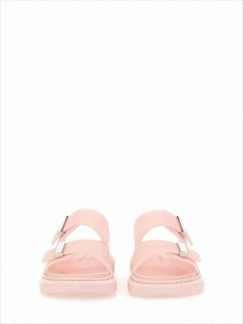 Alexander Mcqueen Slip-On Mules With Metallic Buckle Detail