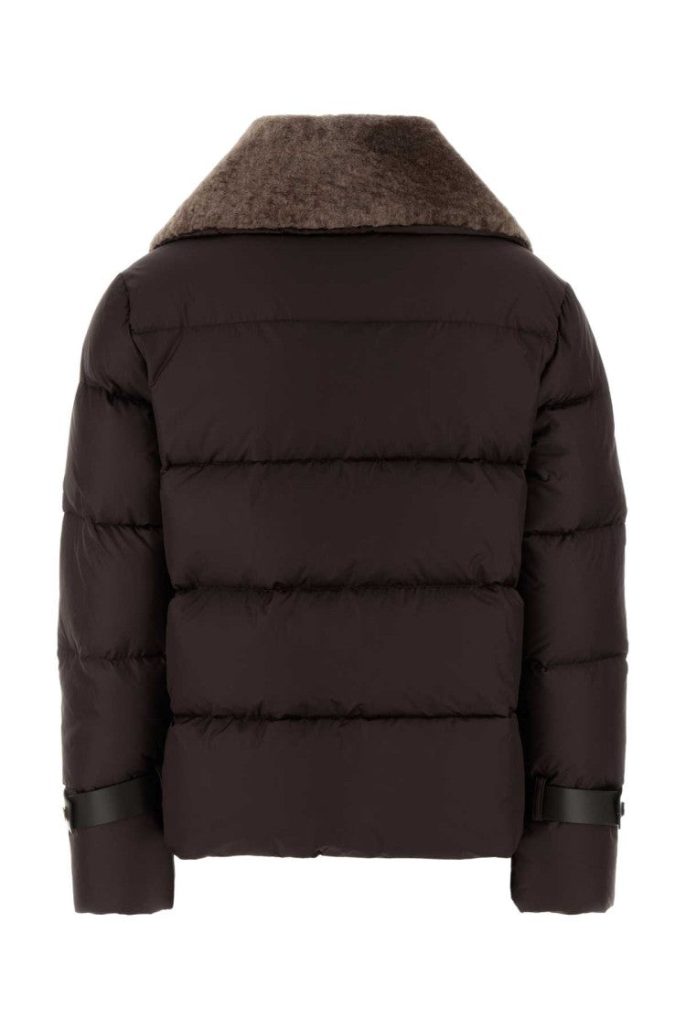 Fendi Chocolate Polyester Down Jacket