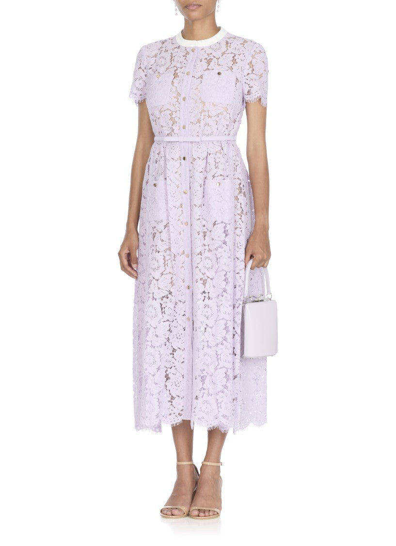 Self-Portrait Lilac Lace Dress