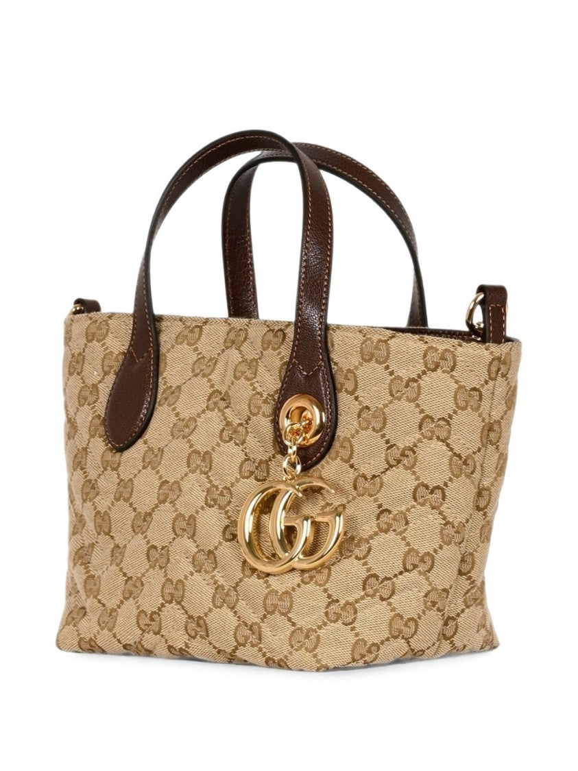 Gucci Beige Monogram Canvas Small Handbag