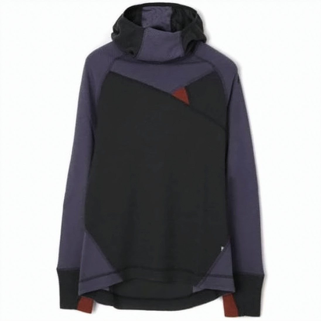 Klattermusen Color-Block Hooded Sweatshirt With High Neckline And Accent Patches