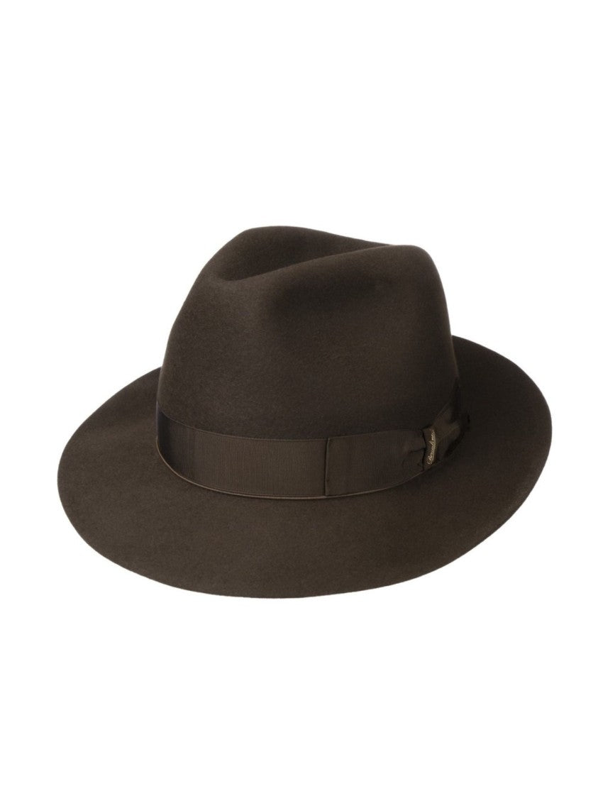 Borsalino Medium Brim Felt Hat With Grosgrain Band