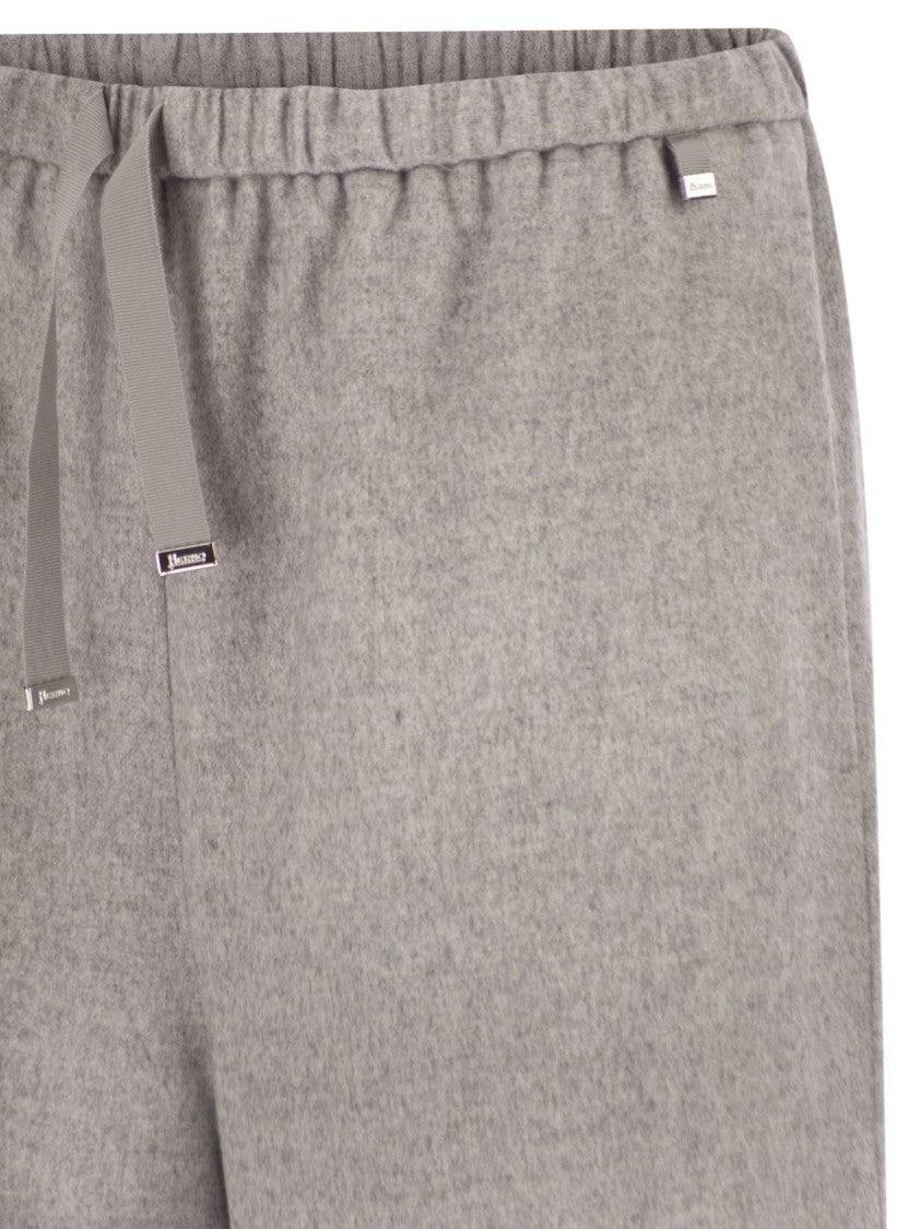 Herno Resort Trousers In Cashmere And Silk