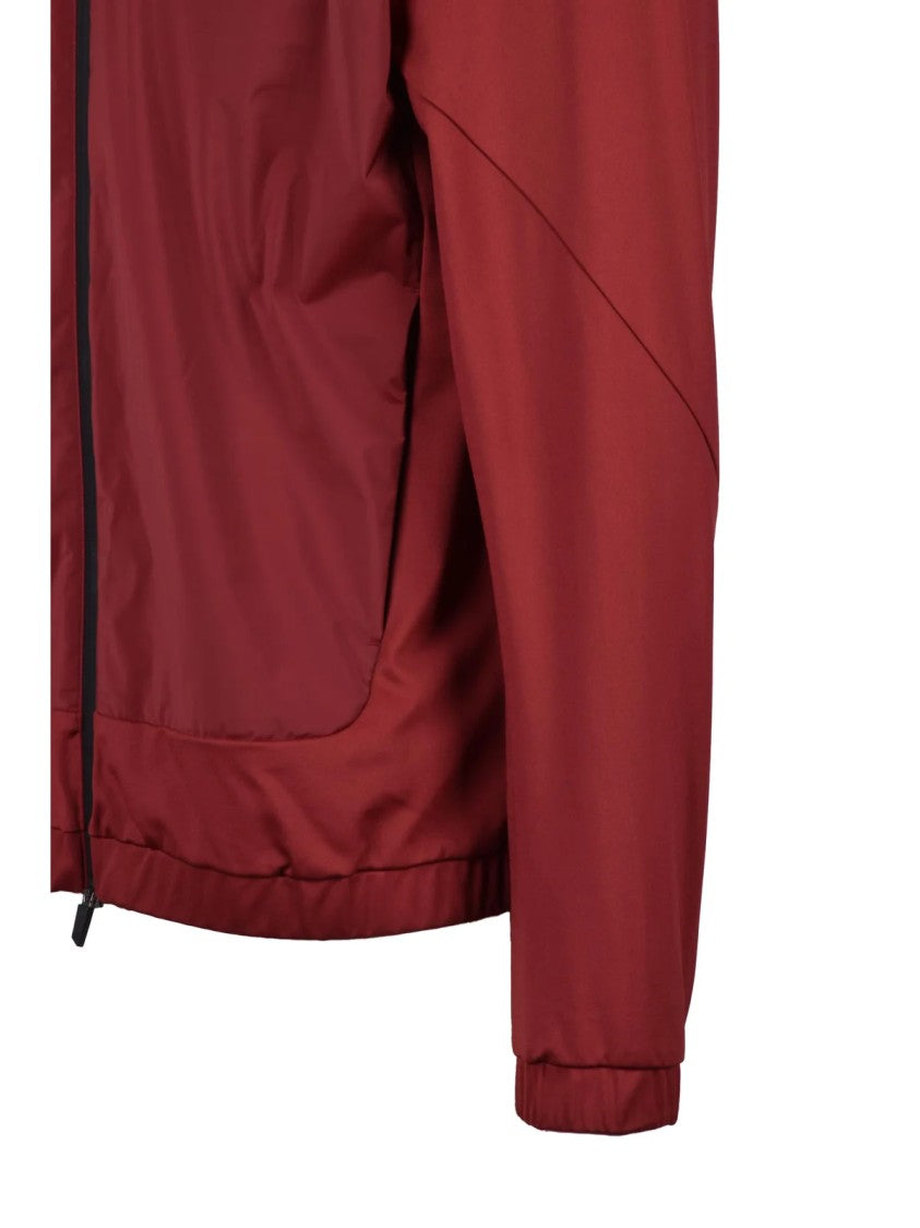Ea7 Emporio Armani Red Lycra Polyamide Elastane Zip Sweatshirt