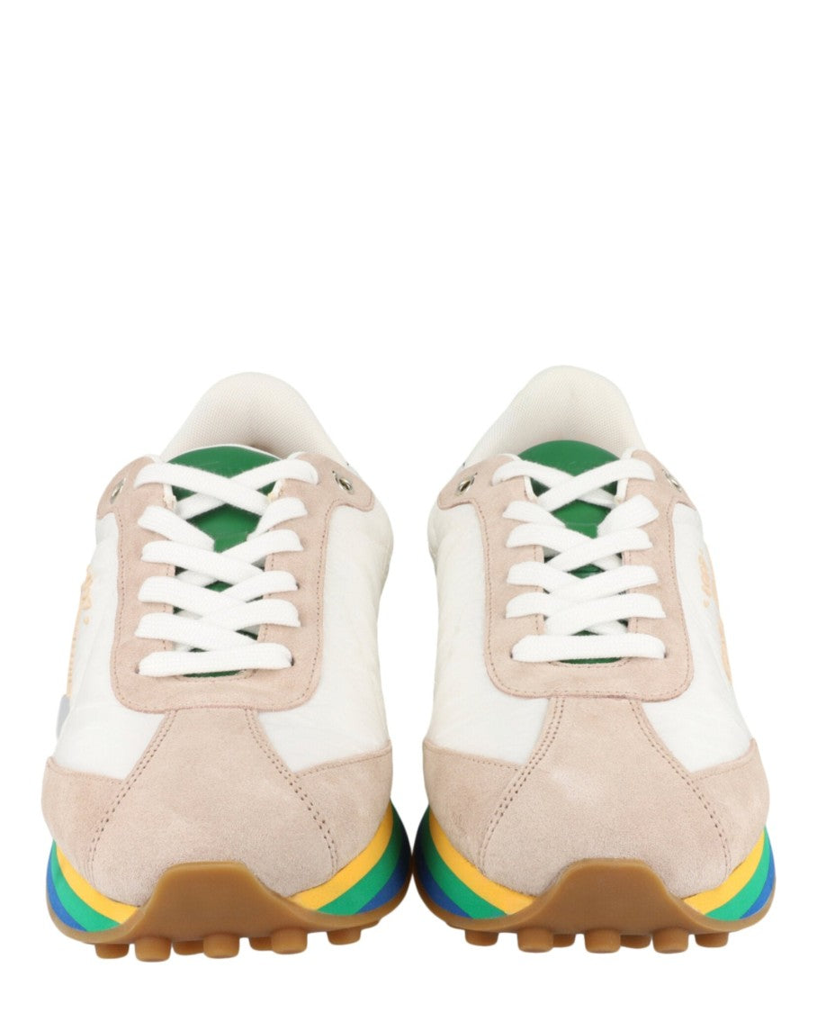 Ferragamo Iggy Mixed Media Sneakers