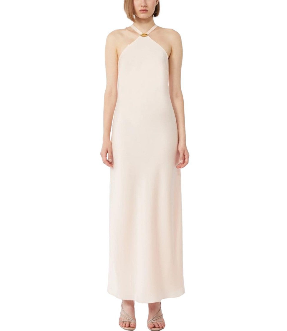 Max Mara Pink Triacetate Blend Maxi Dress