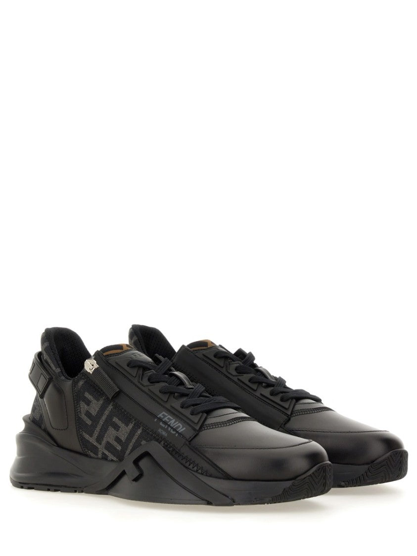 Fendi Fendi Flow Low-Top Leather Sneakers