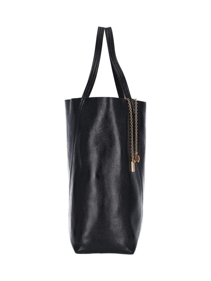 Chloé Black Spin Textured Leather Tote