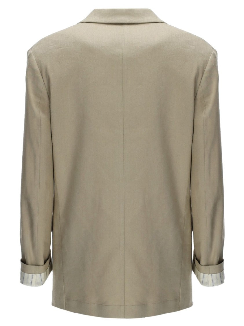 Alysi Neutrals Linen Blend Notch Blazer
