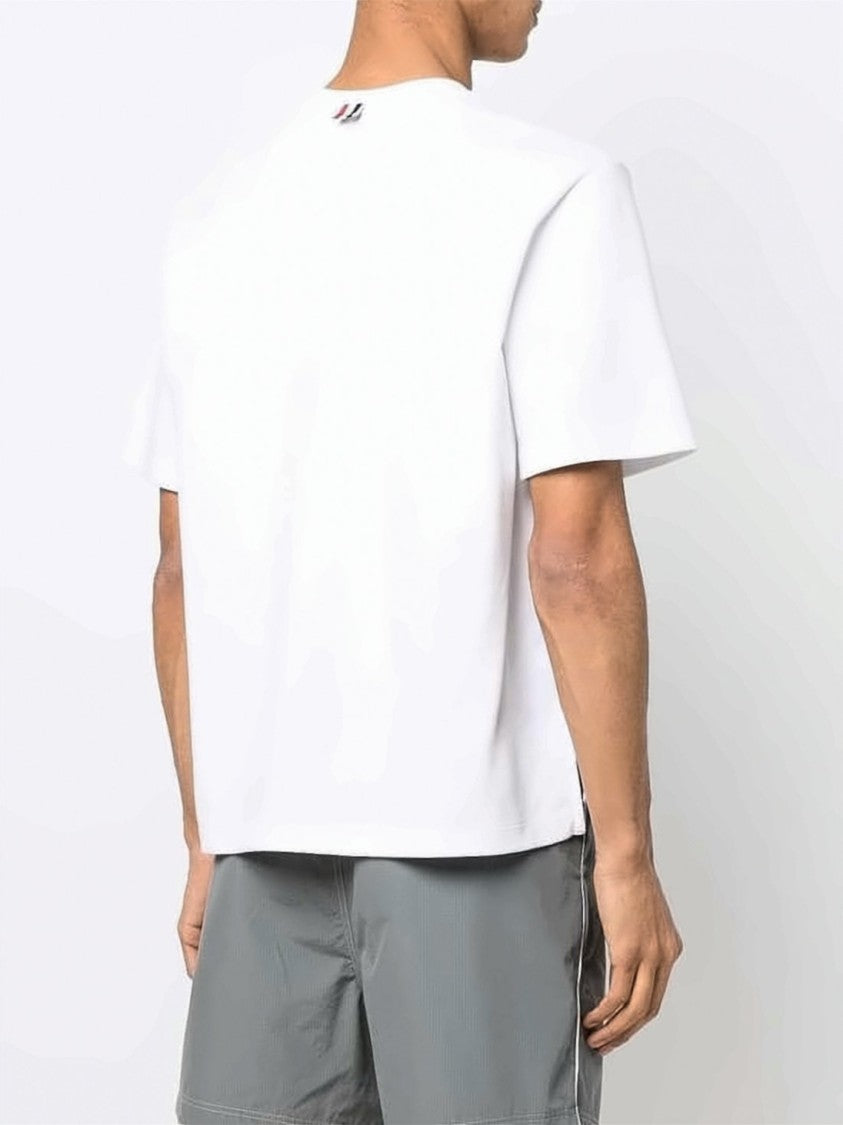 Thom Browne Short-Sleeved Boxy-Cut Cotton T-Shirt