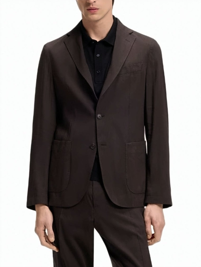 Boss Linen Blend Notch Lapels 2 Jacket