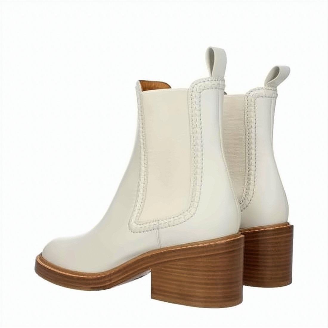 Chloé Ankle Boots With Elastic Side Panels And Stacked Block Heel