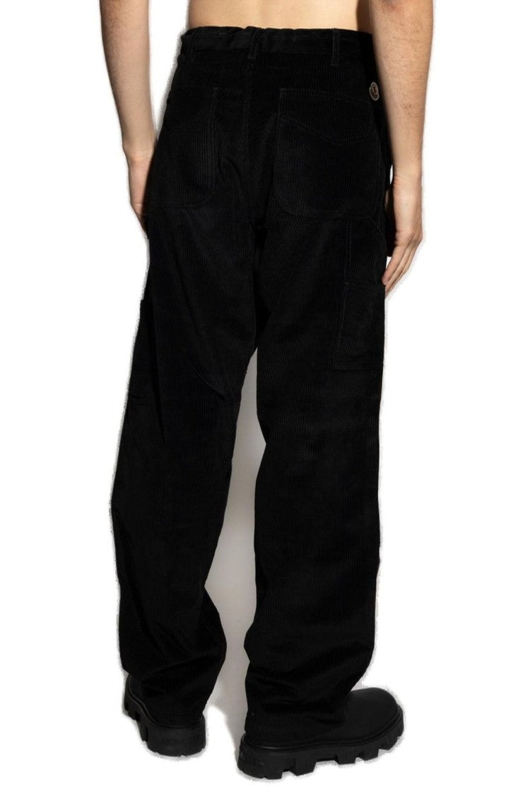 Moncler Straight-Fit Textured Cotton Pants