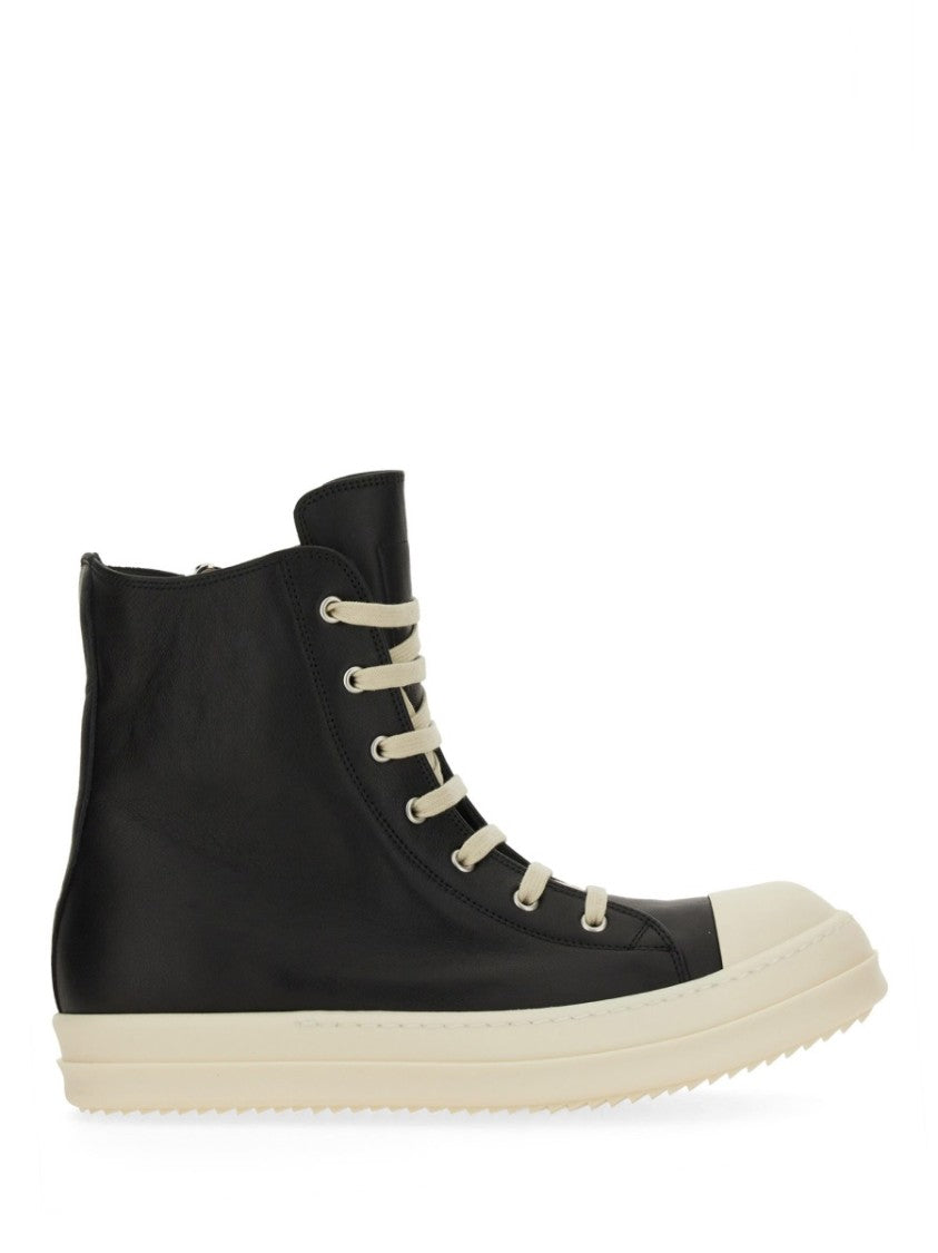 Rick Owens Leather High Sneakers
