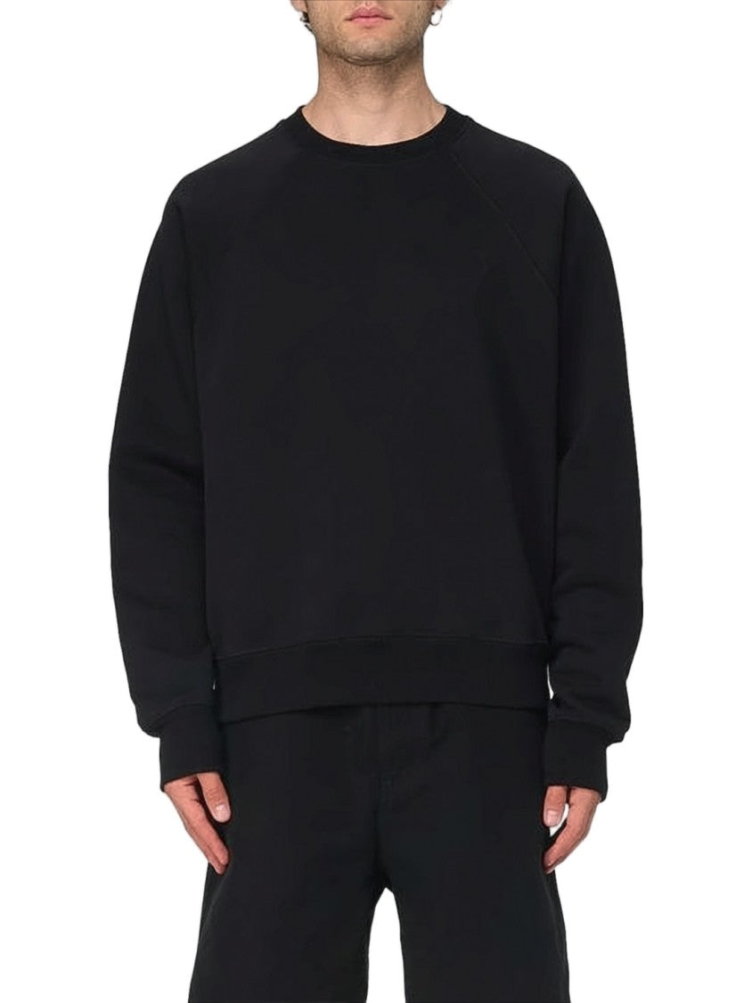Ami Paris Long-Sleeve Crewneck Sweatshirt With Subtle Logo