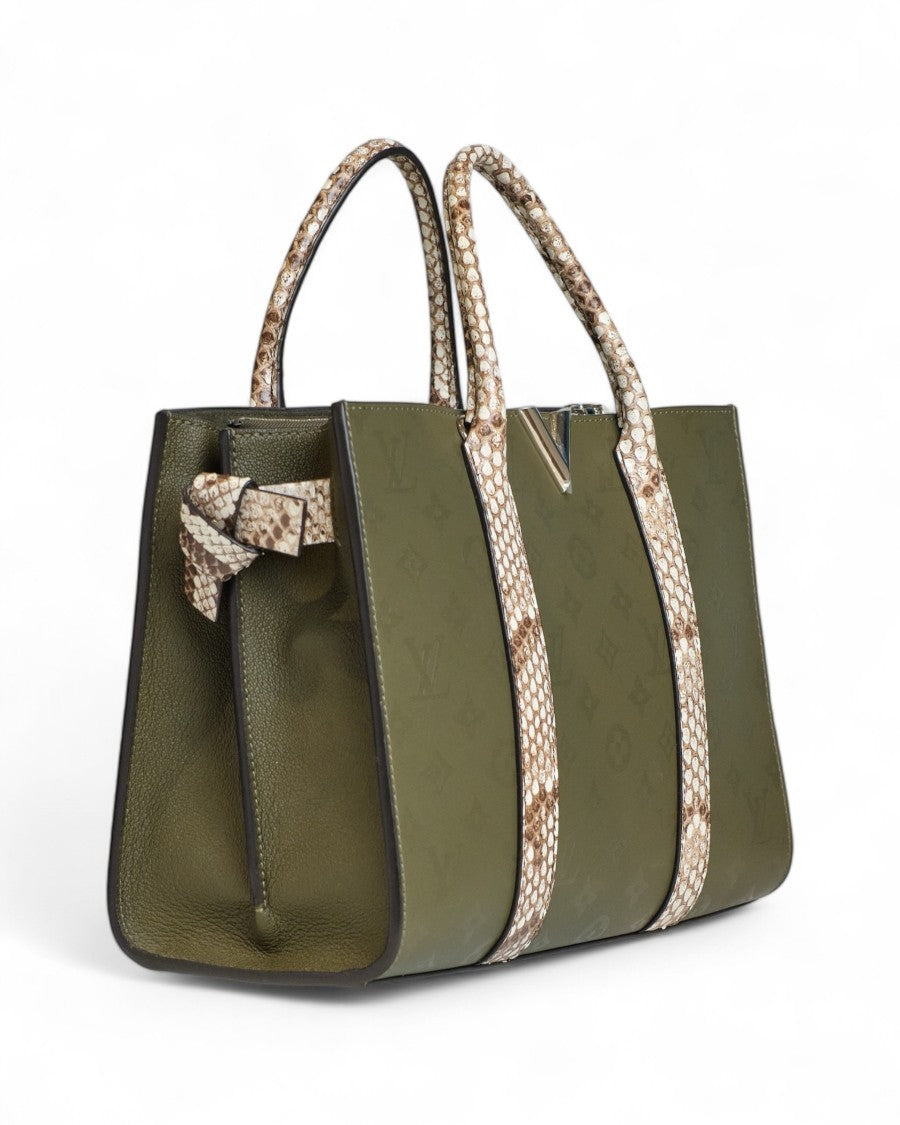 Louis Vuitton Very Tote Mm Green Python