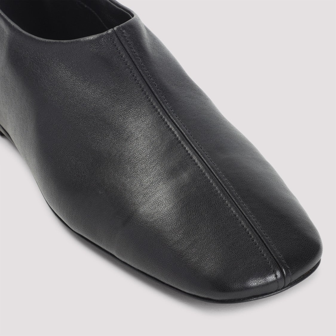 Dries Van Noten Soft Black Leather Loafers With Squared Toe