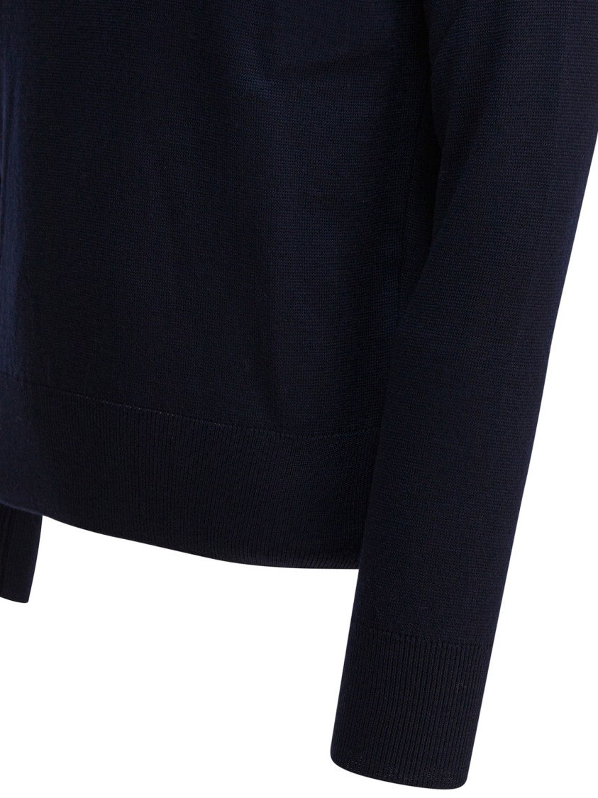 Ami Paris Classic Blue Wool Sweatshirt