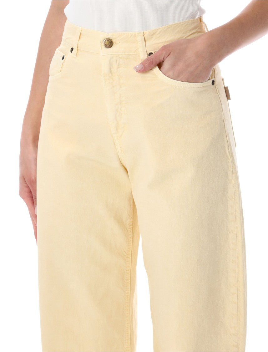 Haikure Balloon Silhouette Tapered Leg Pants With Five-Pocket Design