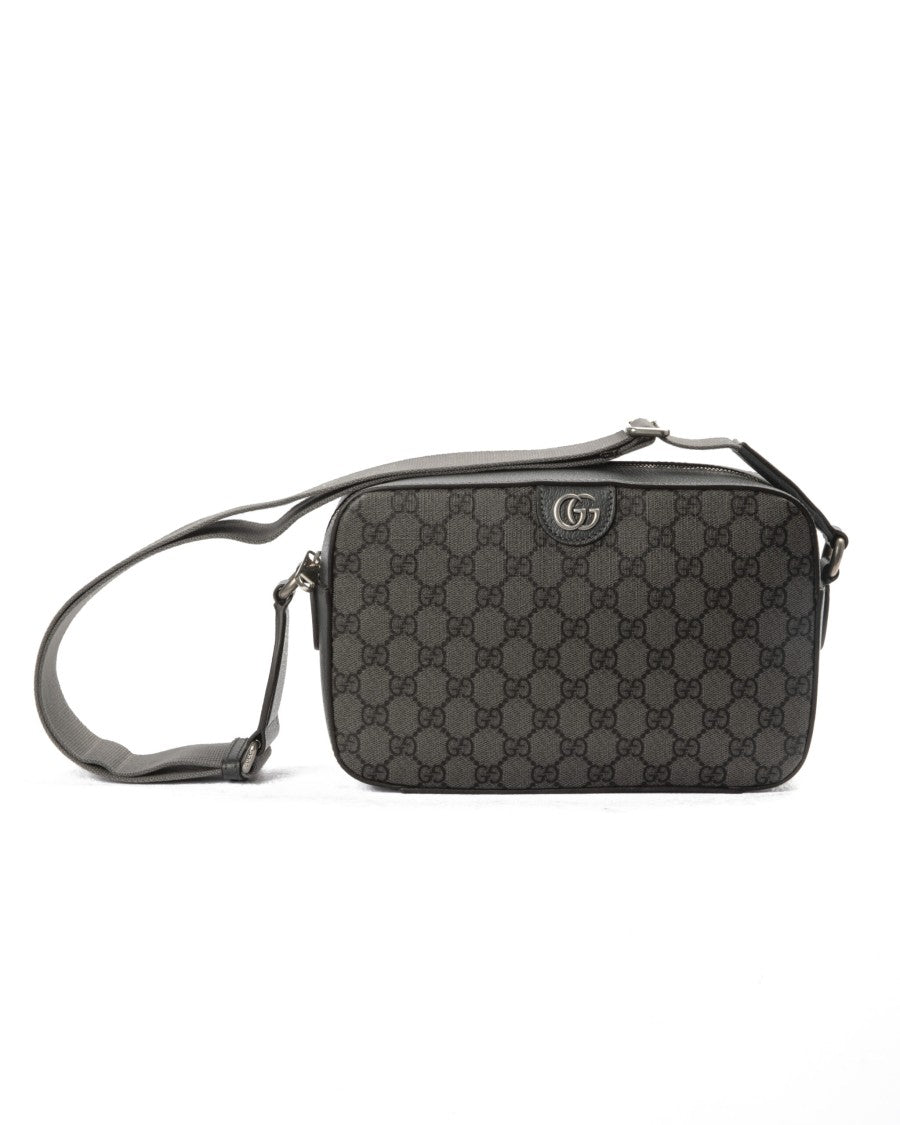 Gucci Medium Camera Bag With Gg Supreme Canvas And Silver Hardware