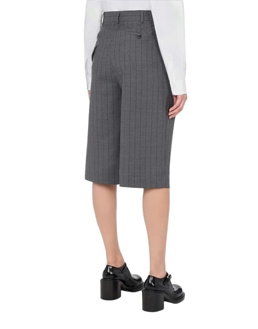 Moschino Tailored Knee-Length Shorts With Pinstripe Pattern