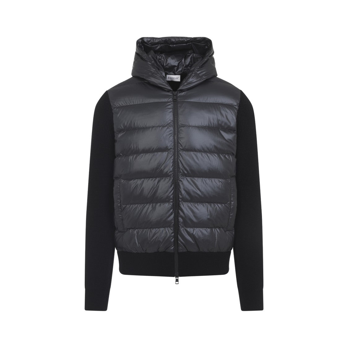 Moncler Black Virgin Wool Cardigan