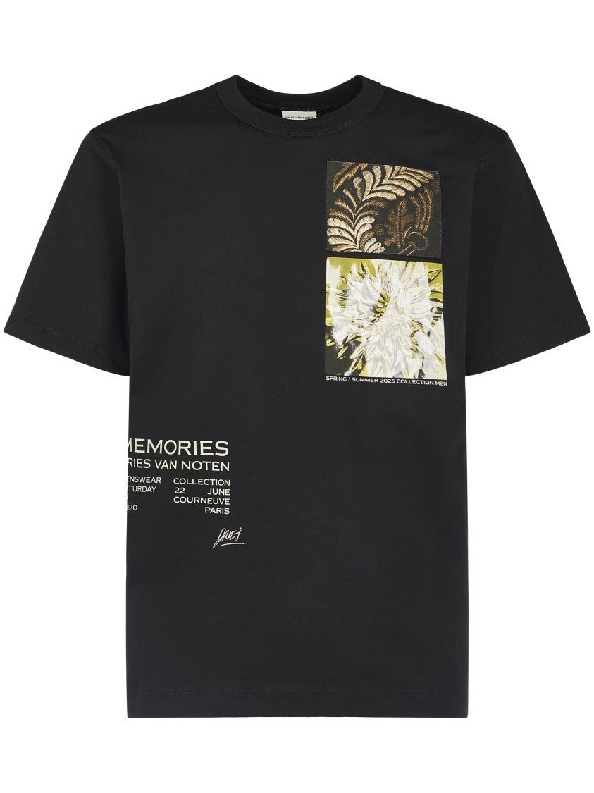 Dries Van Noten Relaxed Fit Black T-Shirt