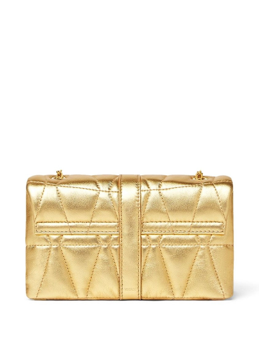 Versace Quilted Gold Lambskin Bag