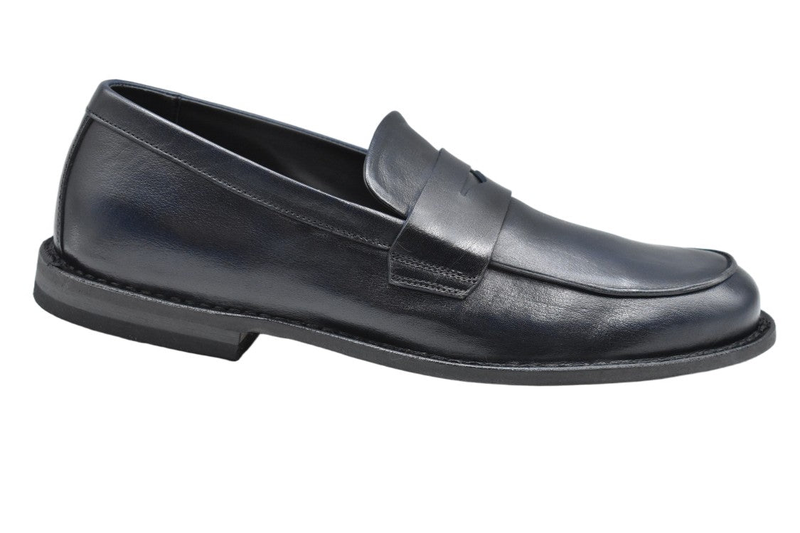 Pantanetti Navy Laced Comfort Refined Low Shoes