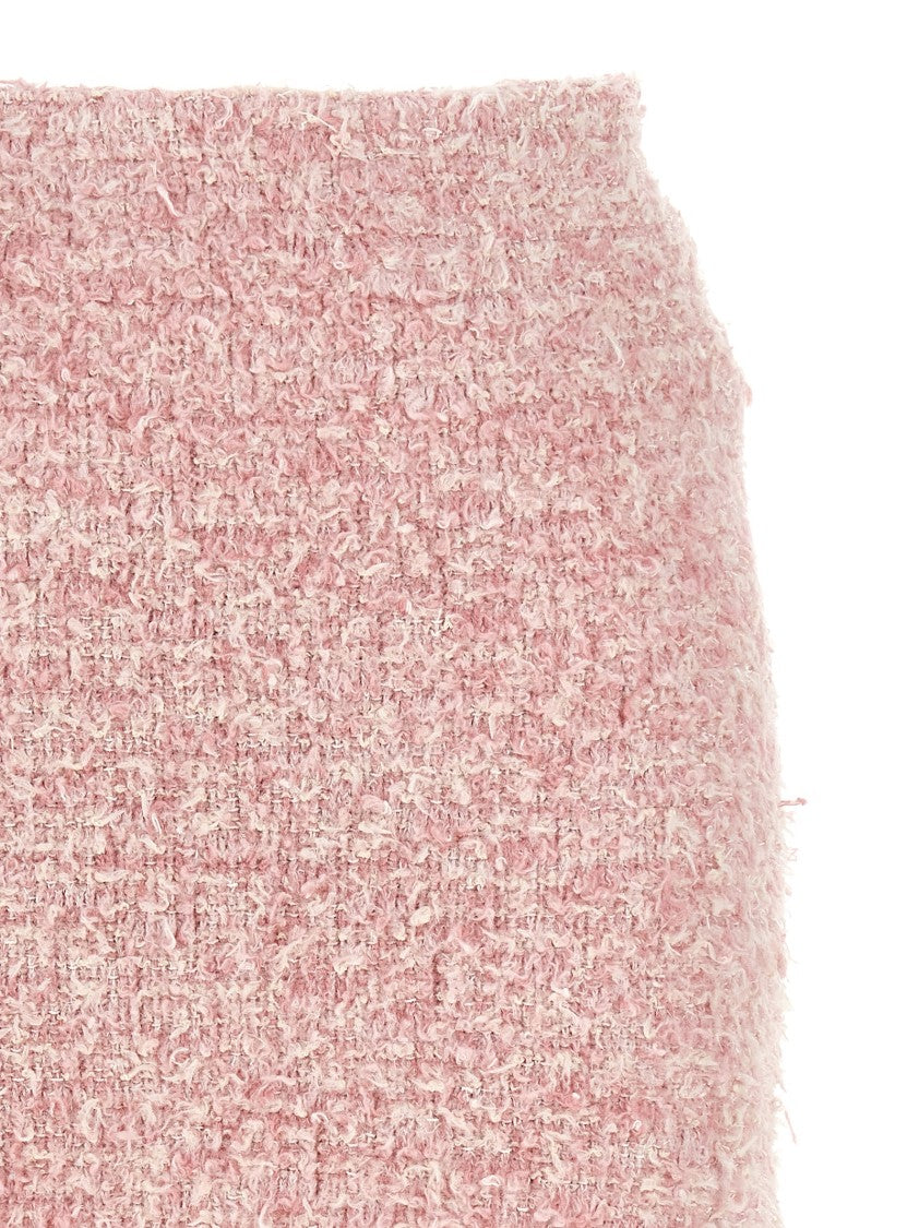 Balenciaga Textured Cotton-Blend Tweed Skirt