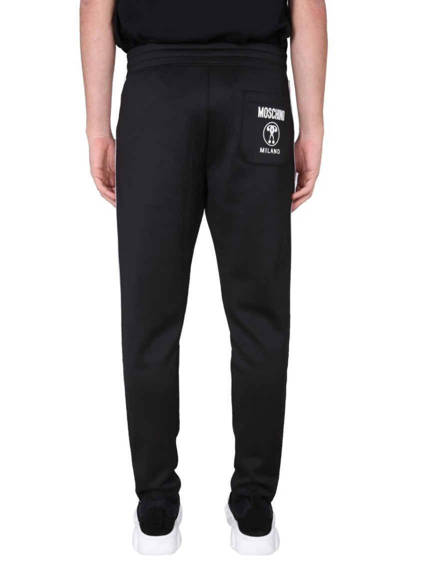 Moschino Jogging Pants With Adjustable Drawstring And Zippered Pockets