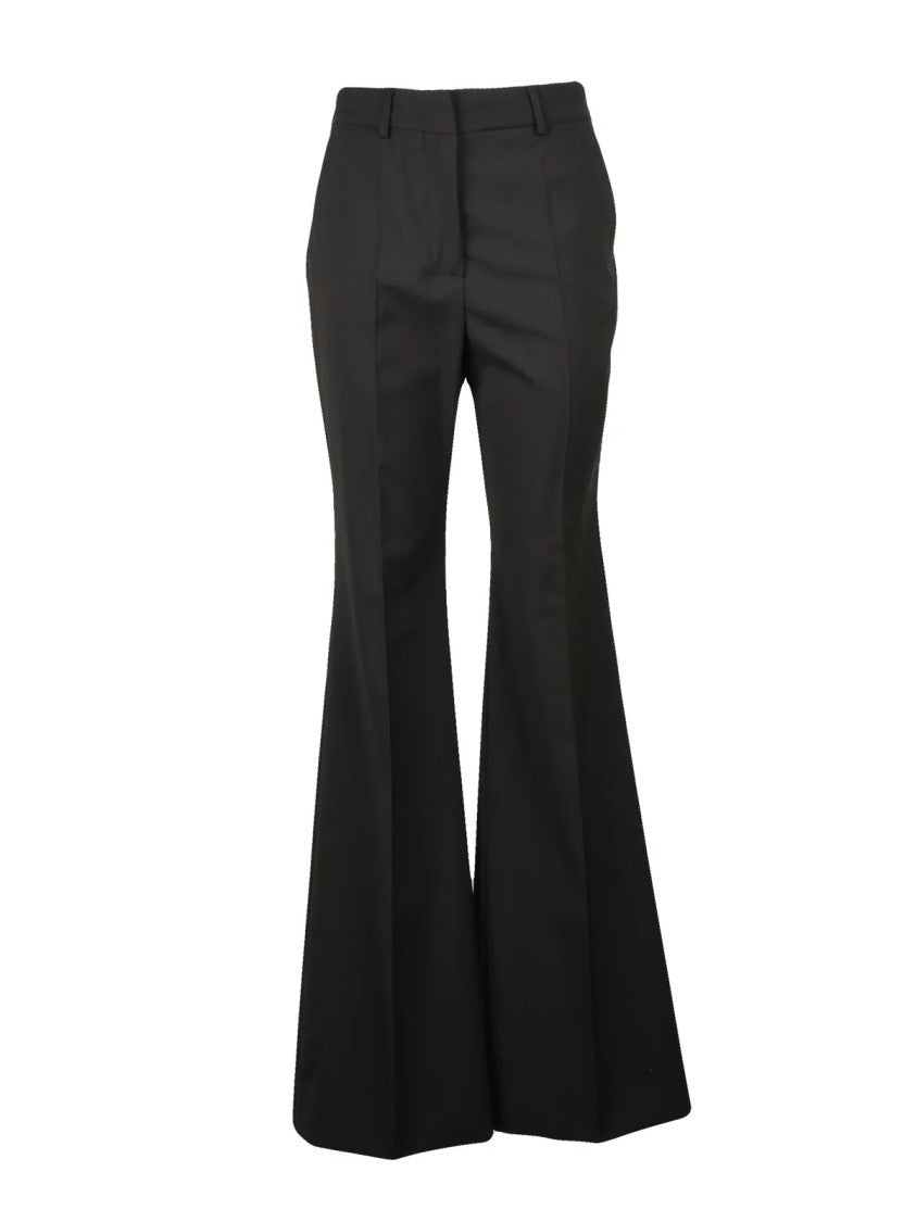 Sportmax Flared Brown Trousers With Tailored Fit And High Waist