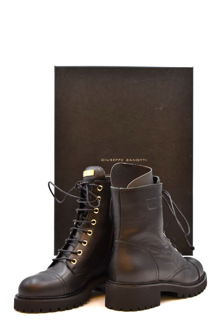 Giuseppe Zanotti Black Ankle Leather Boots