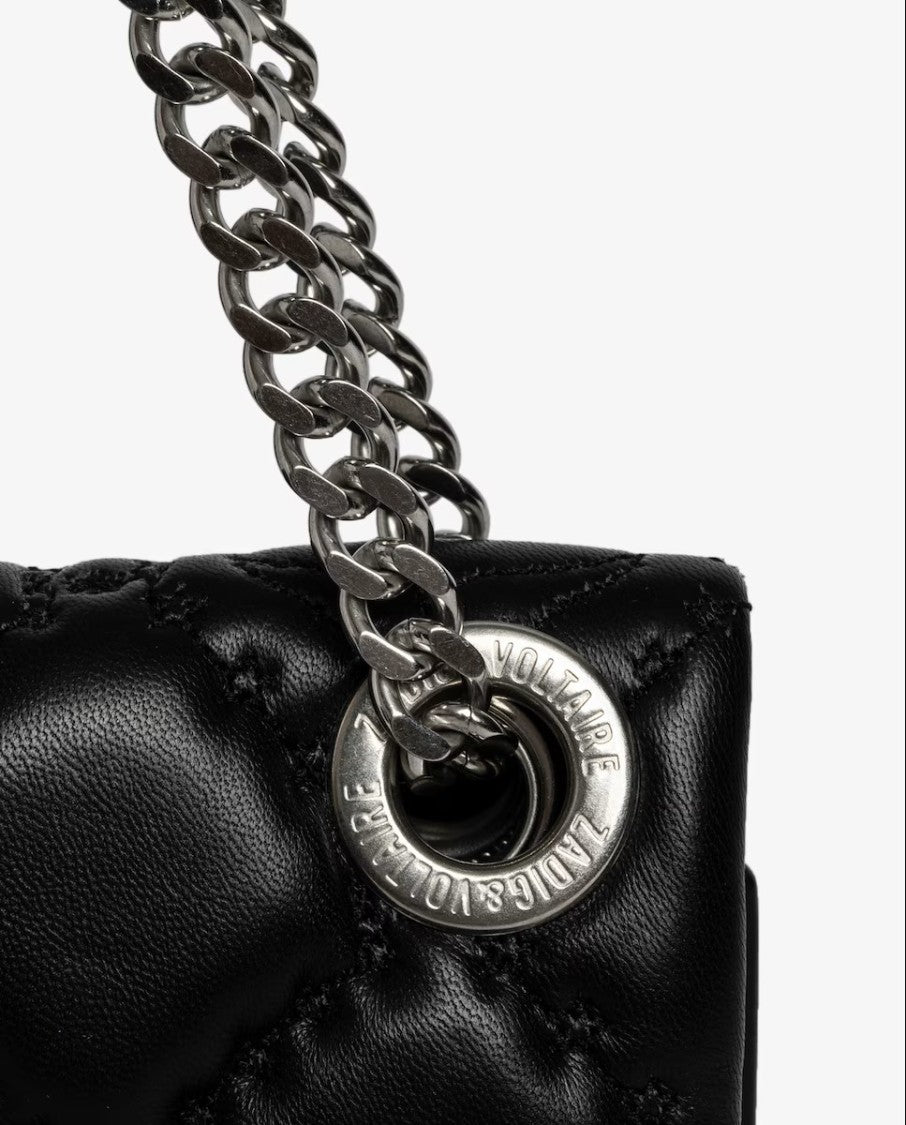 Zadig & Voltaire Quilted Black Leather Shoulder Bag