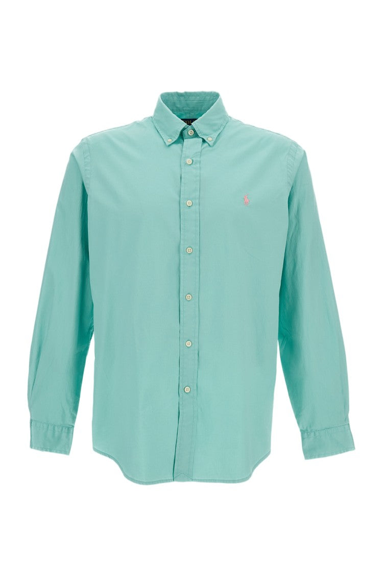 Polo Ralph Lauren Ultralight Cotton Twill Shirt With Iconic Pony Logo