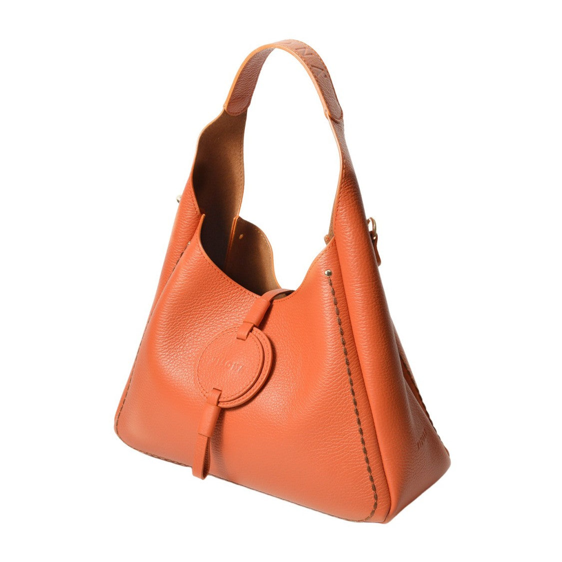 Plinio Visona' Shoulder Bag In Soft Yellow Leather