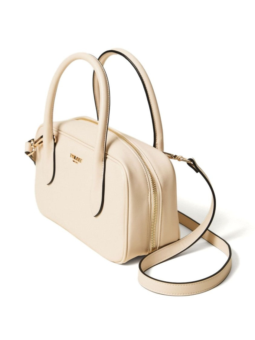 Twin-Set Rectangular Light Beige Handbag