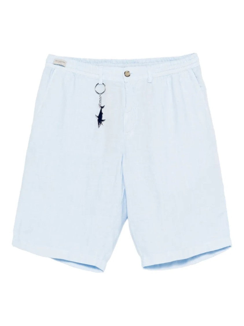 Paul & Shark Blue Relaxed-Fit Linen Shorts